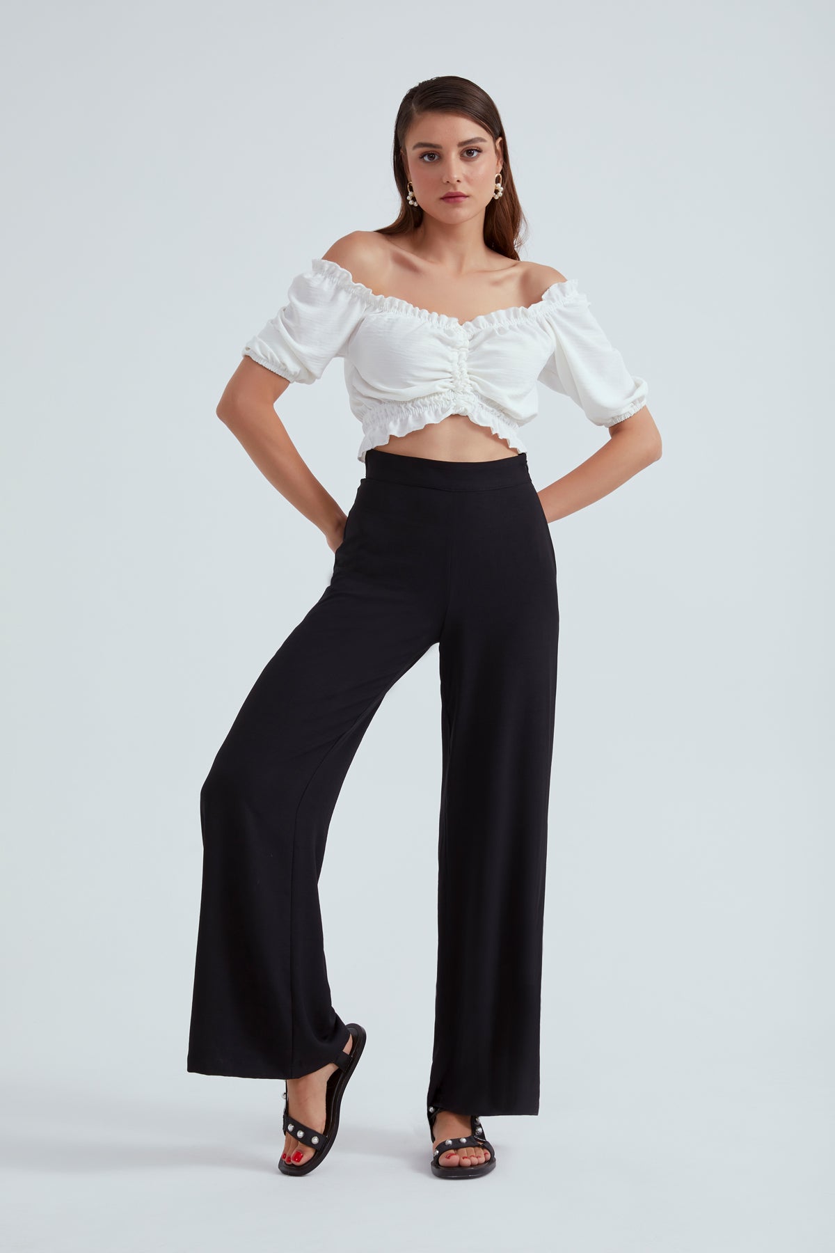 Pantalon Palazzo taille haute