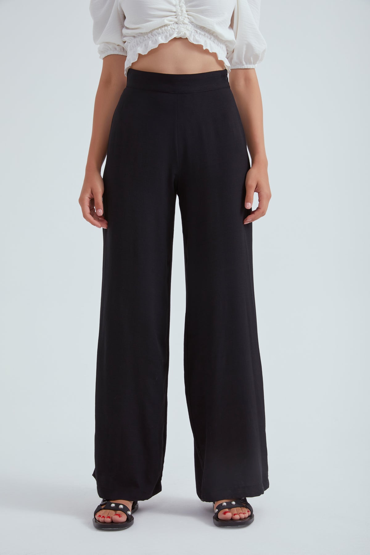 Pantalon Palazzo taille haute