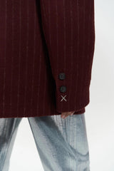 Blazer oversize à fines rayures