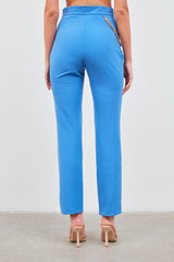 Pantalon slim avec chaîne latérale